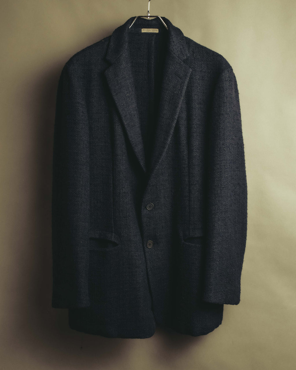 "BOTTEGA VENETA"  Late 90's-early 00's textured tailored short coat