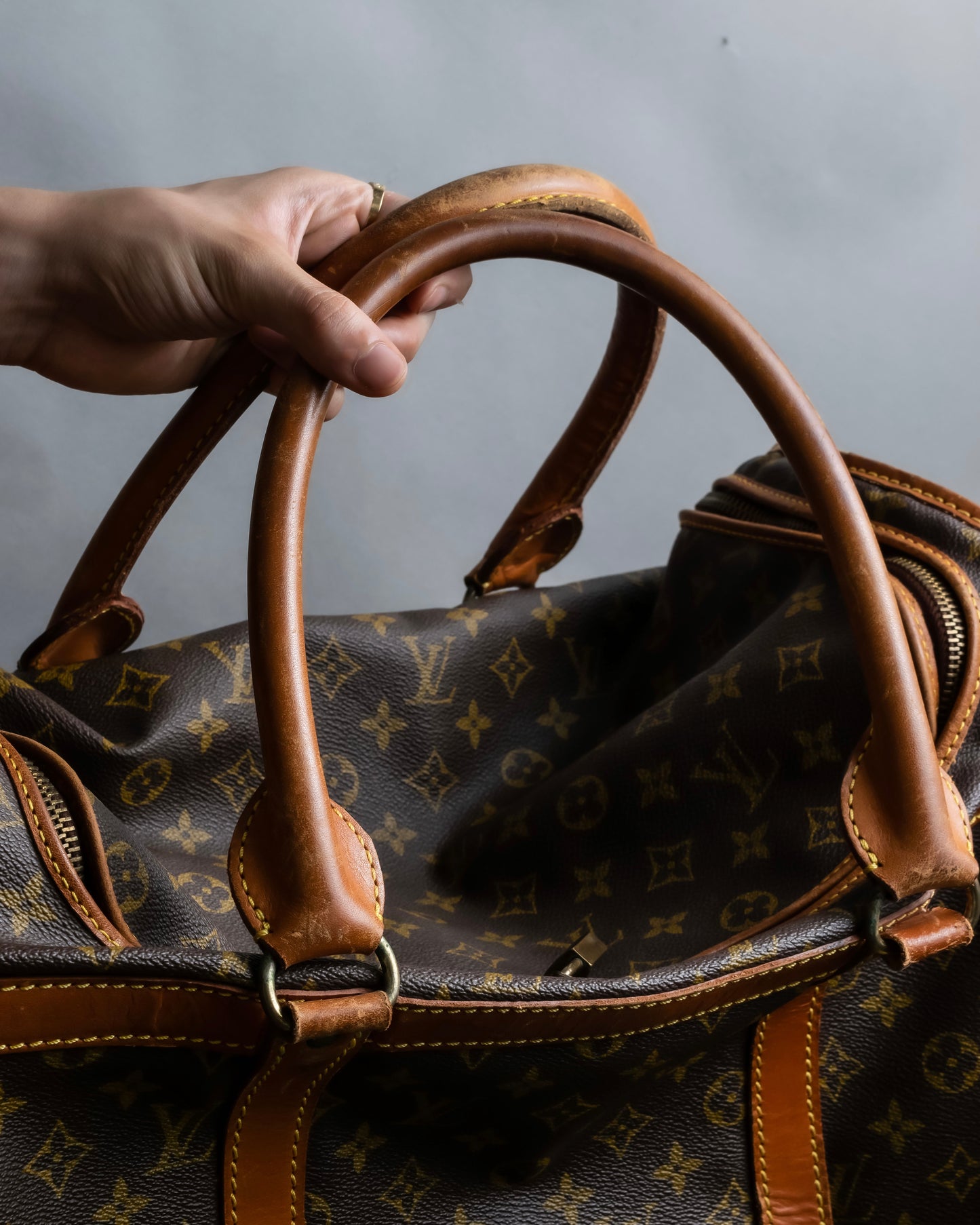 "LOUIS VUITTON" Monogram pattern pet carrier Boston bag