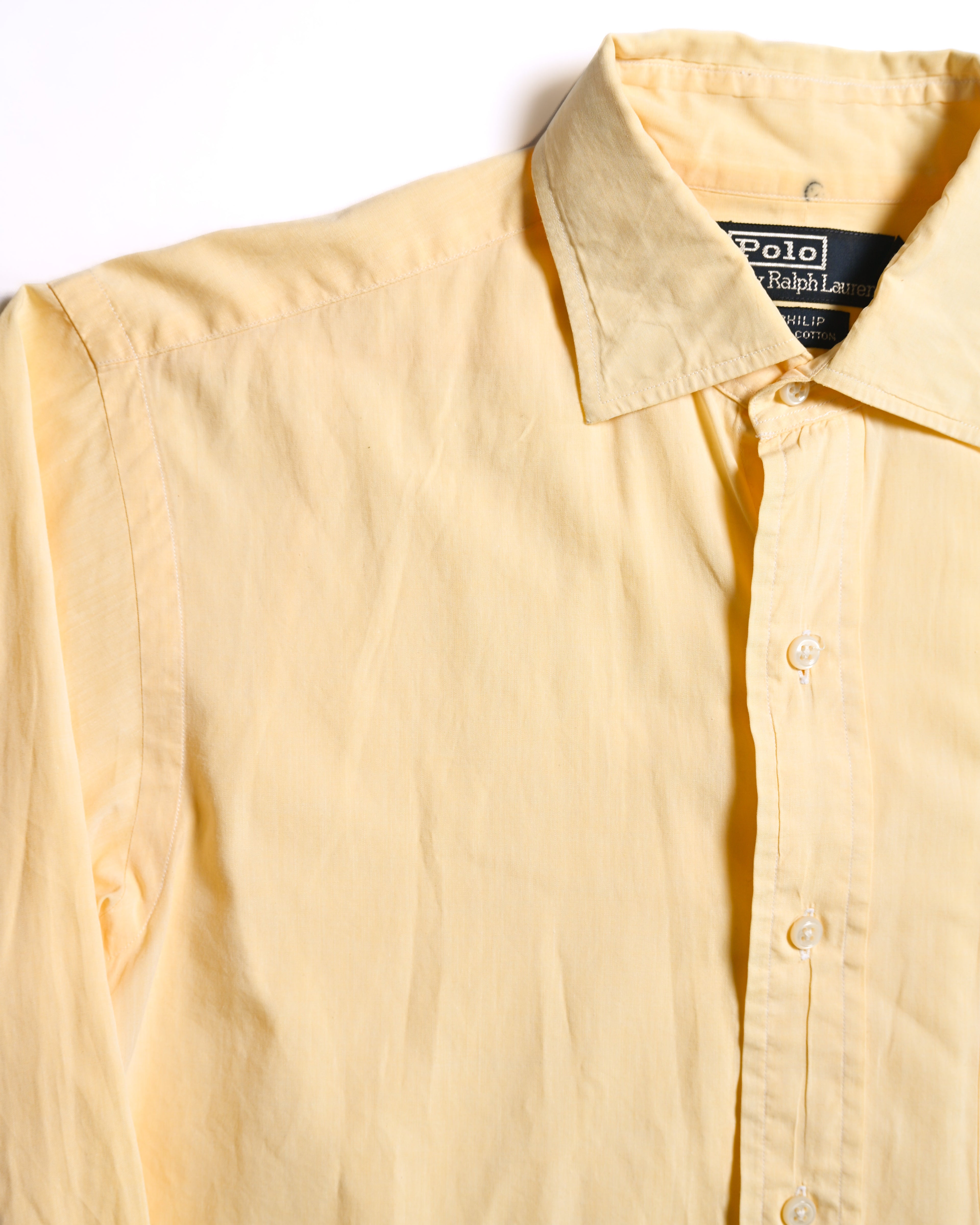 POLO Ralph Lauren/ “PHILIP” Relax Sized Cotton Shirt Yellow