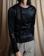 "JEAN PAUL GAULTIER FEMME" Sheer mixed material design pullover