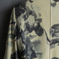 "ARMANI" Botanical print frilled collar jacket