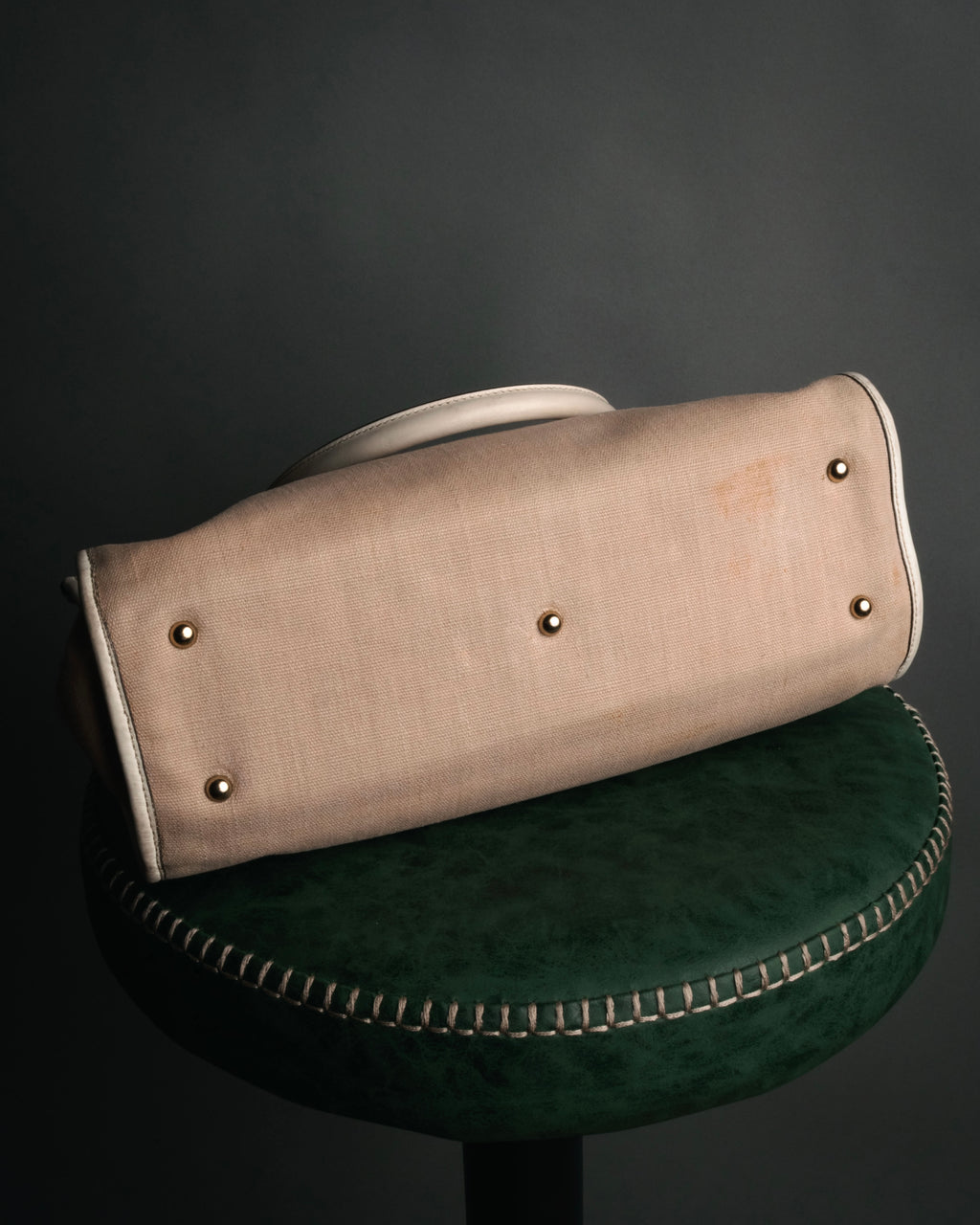 “Salvatore Ferragamo” 2010’s canvas and leather gancini tote bag