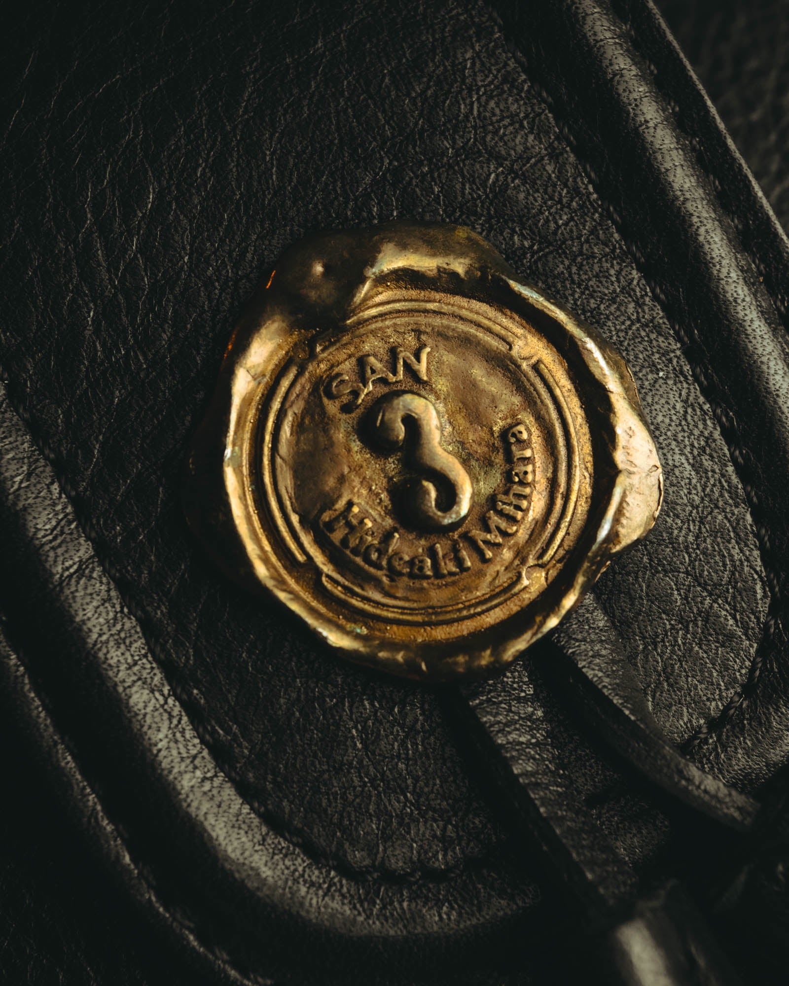 “SAN HIDEAKI MIHARA” 2000’s-2010’s black leather chain shoulder bag