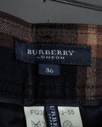 "BURBERRY" Decorative button design check pattern short pants