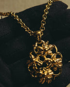 "Yves Saint Laurent" 80's-90's Sculptural floral pendant necklace