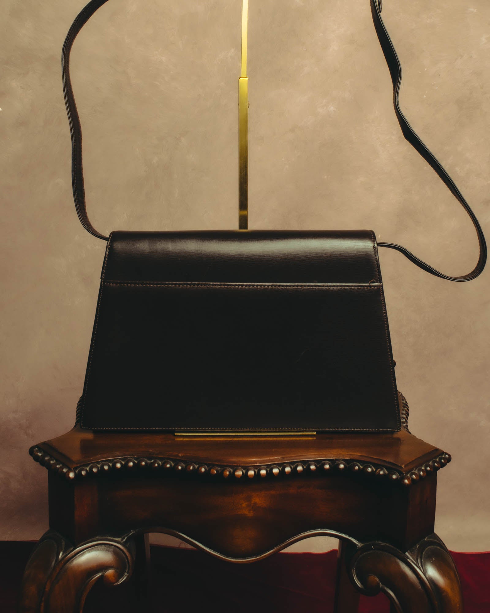 "Thierry Mugler" 80's-90's Architectural leather shoulder bag
