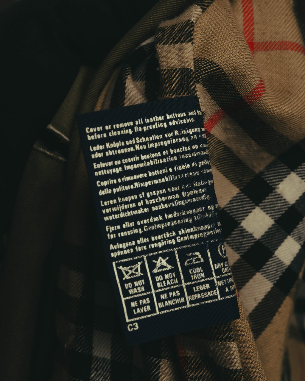“Burberrys” 80’s Heritage check long trench coat