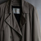 "Vintage matte texture long trench coat"