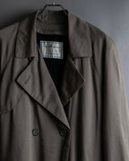 "Vintage matte texture long trench coat"