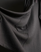 "Rick Owens" 12AW asymmetrical hooded knit cardigan