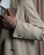 "CHANEL" Large lapel double breasted straight line coat