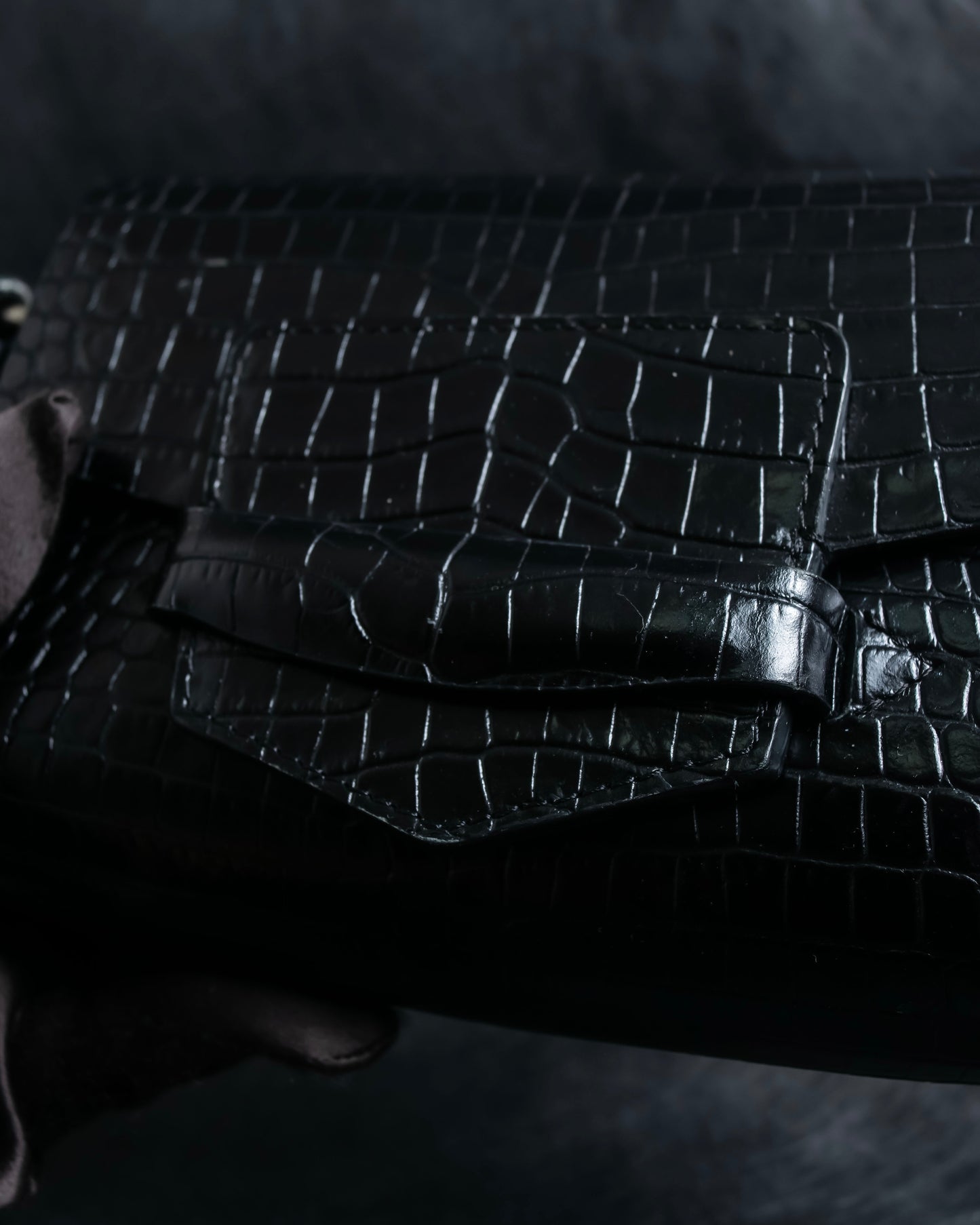 "DRIES VAN NOTTEN" Crocodile leather shoulder bag