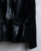 "GUCCI" Velvet shaped shawl collar tailored jacket