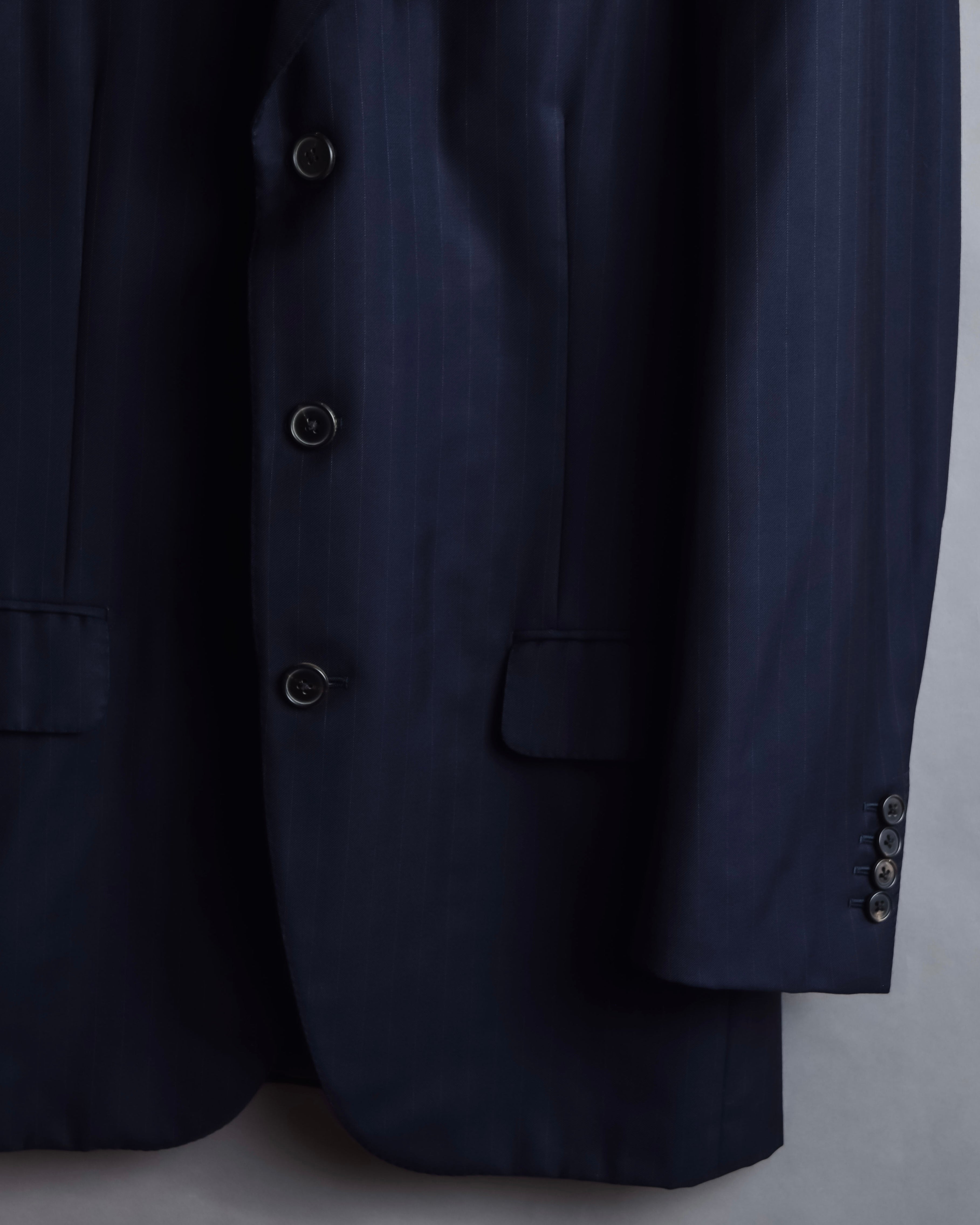 "HERMES" Pinstripe relaxed tailored jacket