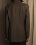 -SPECIAL- "HERMES" 90's Military-inspired zip design tailored jacket