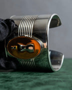 "JEAN PAUL GAULTIER" Torso motif solid perfume docking silver bangle