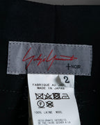 "YOHJI YAMAMOTO +NOIR" Asymmetrical slit sarouel slacks
