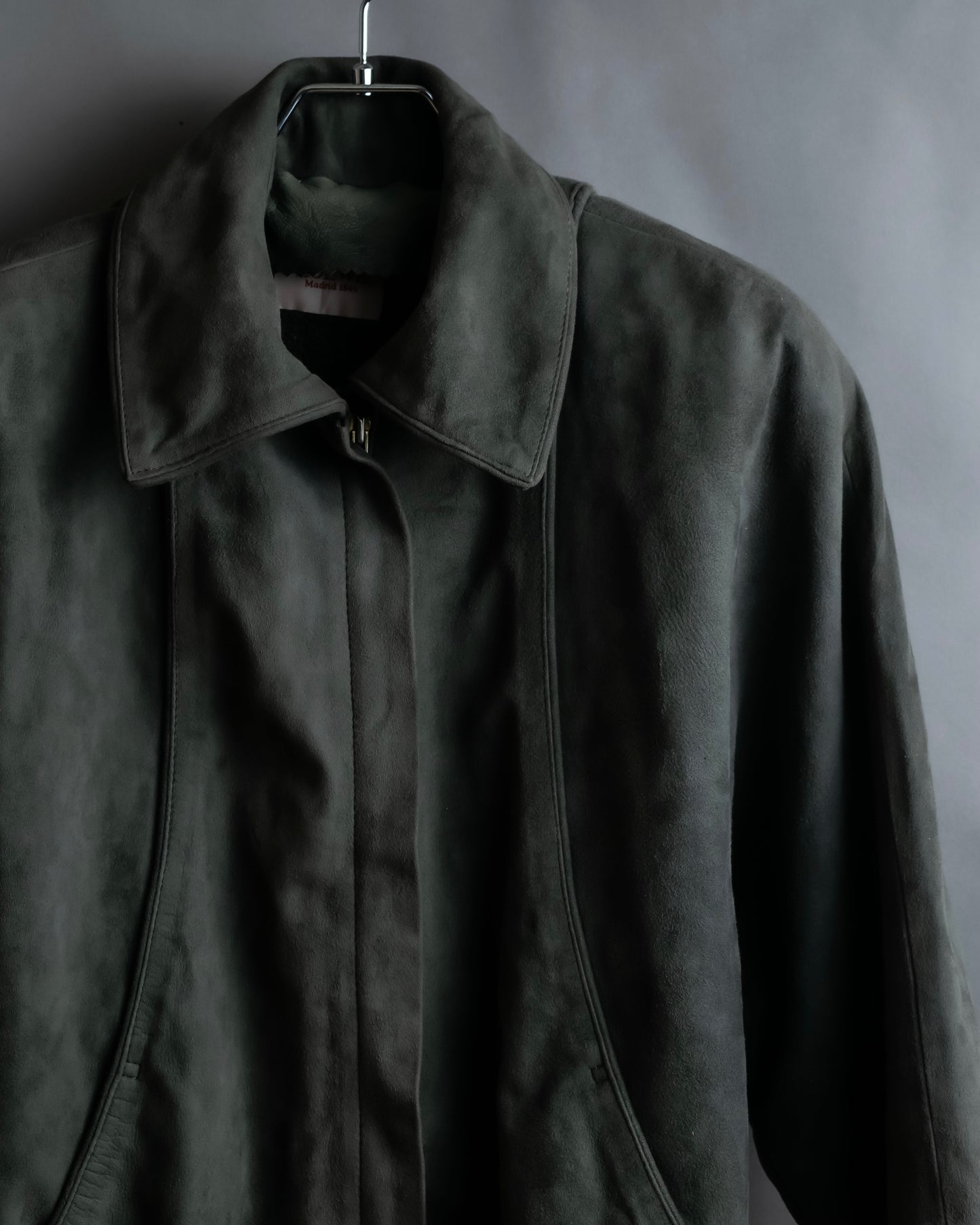 "LOEWE" Box silhouette suede leather blouson