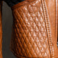 "EMPORIO ARMANI"  Quilted design brown color leather jacket