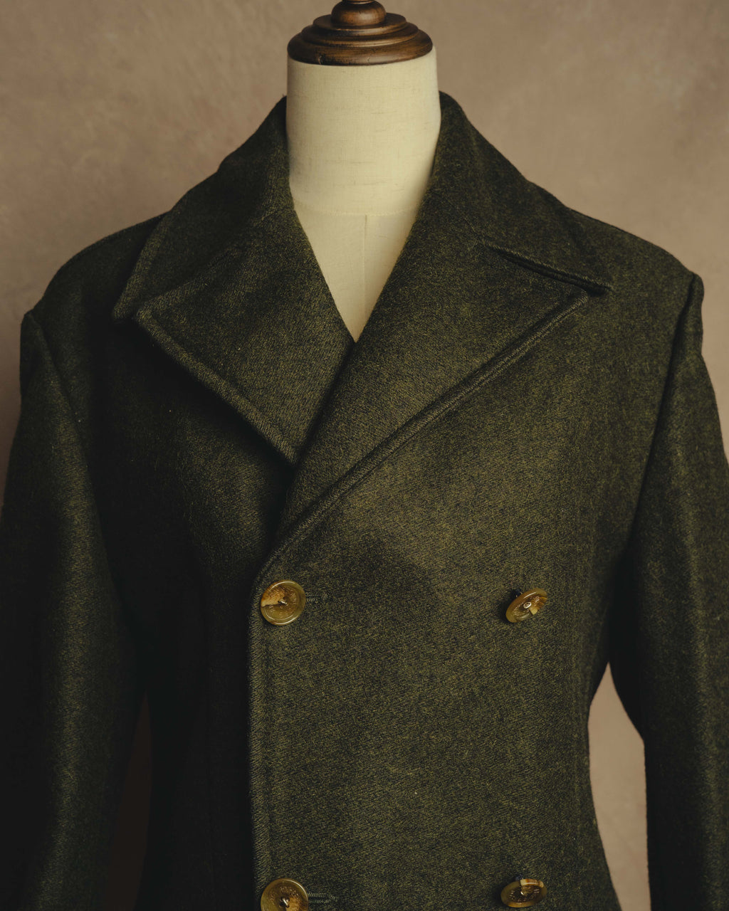 "D&G" 90's-00's Structured double-breasted wool-blend long coat
