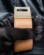 "Ferragamo" Gancini motif leather bangle