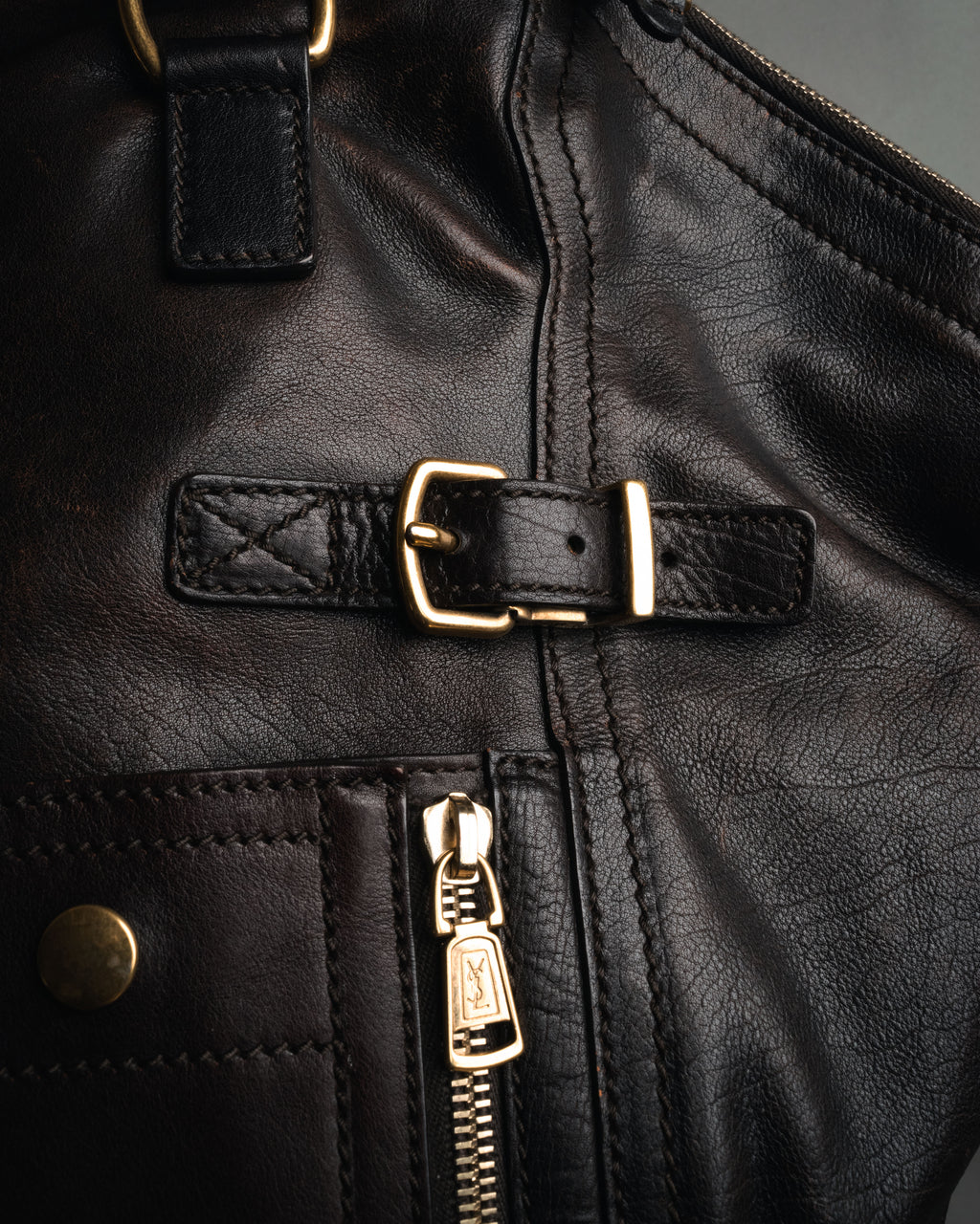 “Yves Saint Laurent” 2000’s downtown leather tote bag