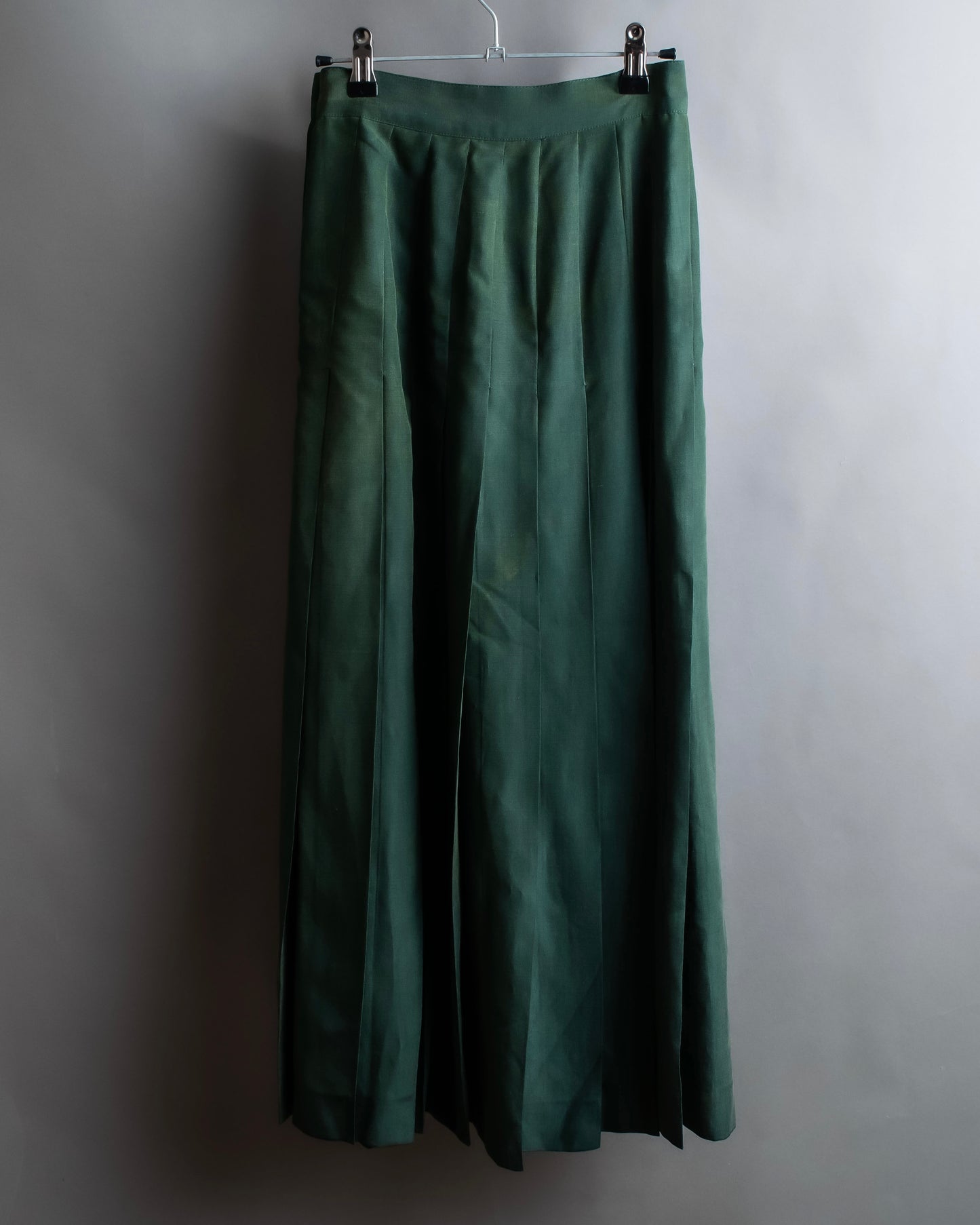 "PRADA" 100% silk pleated flared maxi skirt