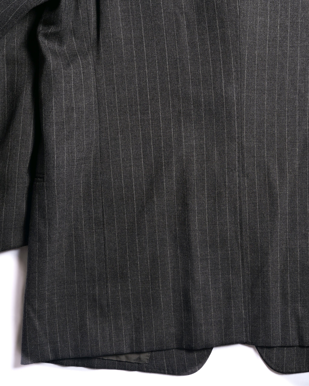 GIORGIO ARMANI/ Oversized Stripe Single Breasted 3B Tailored Jacket Gray