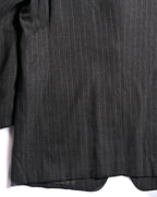 GIORGIO ARMANI/ Oversized Stripe Single Breasted 3B Tailored Jacket Gray