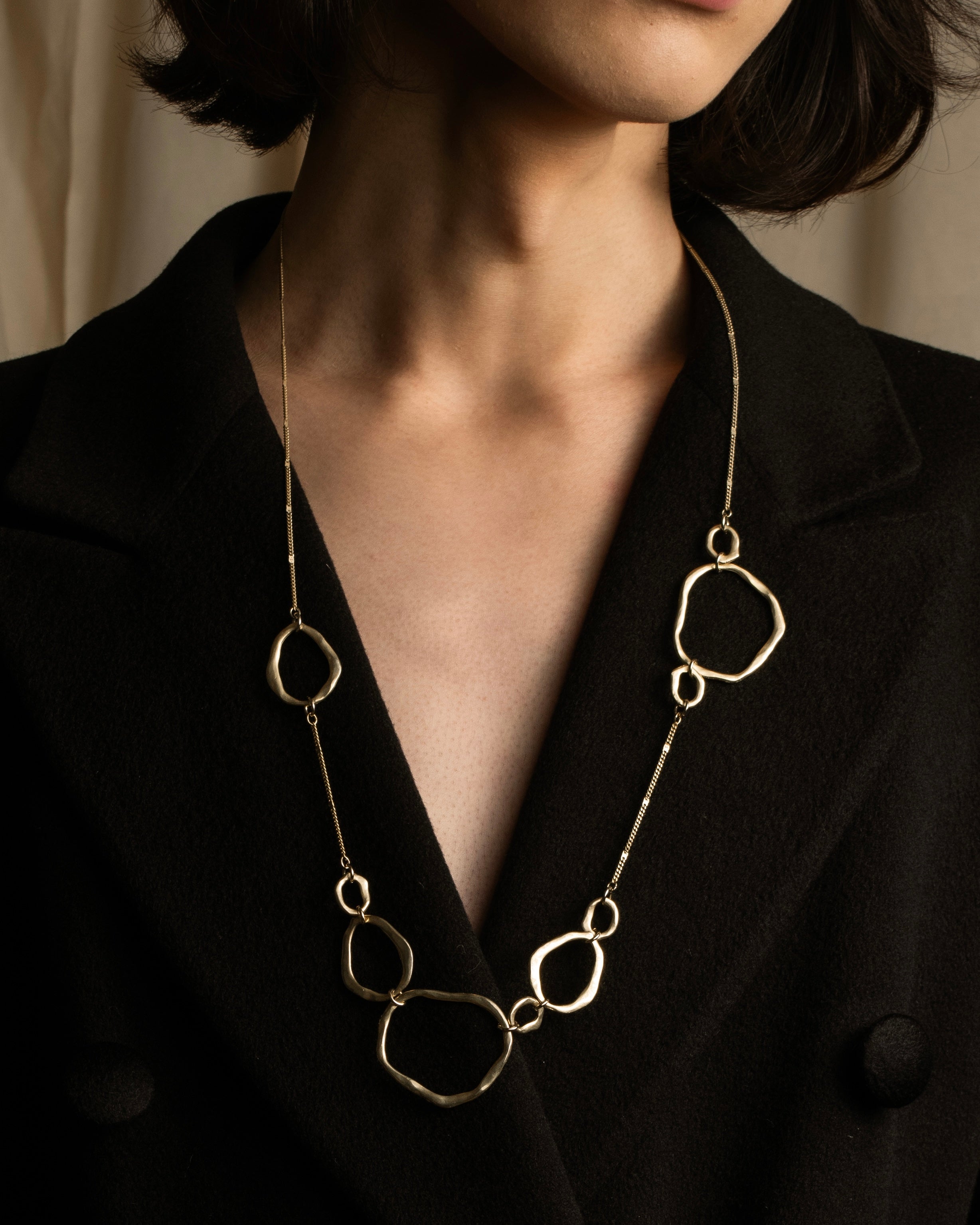 "Vintage organic ring necklace"