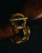 "CELINE" Early 90s spiral circle chain toggle bracelet