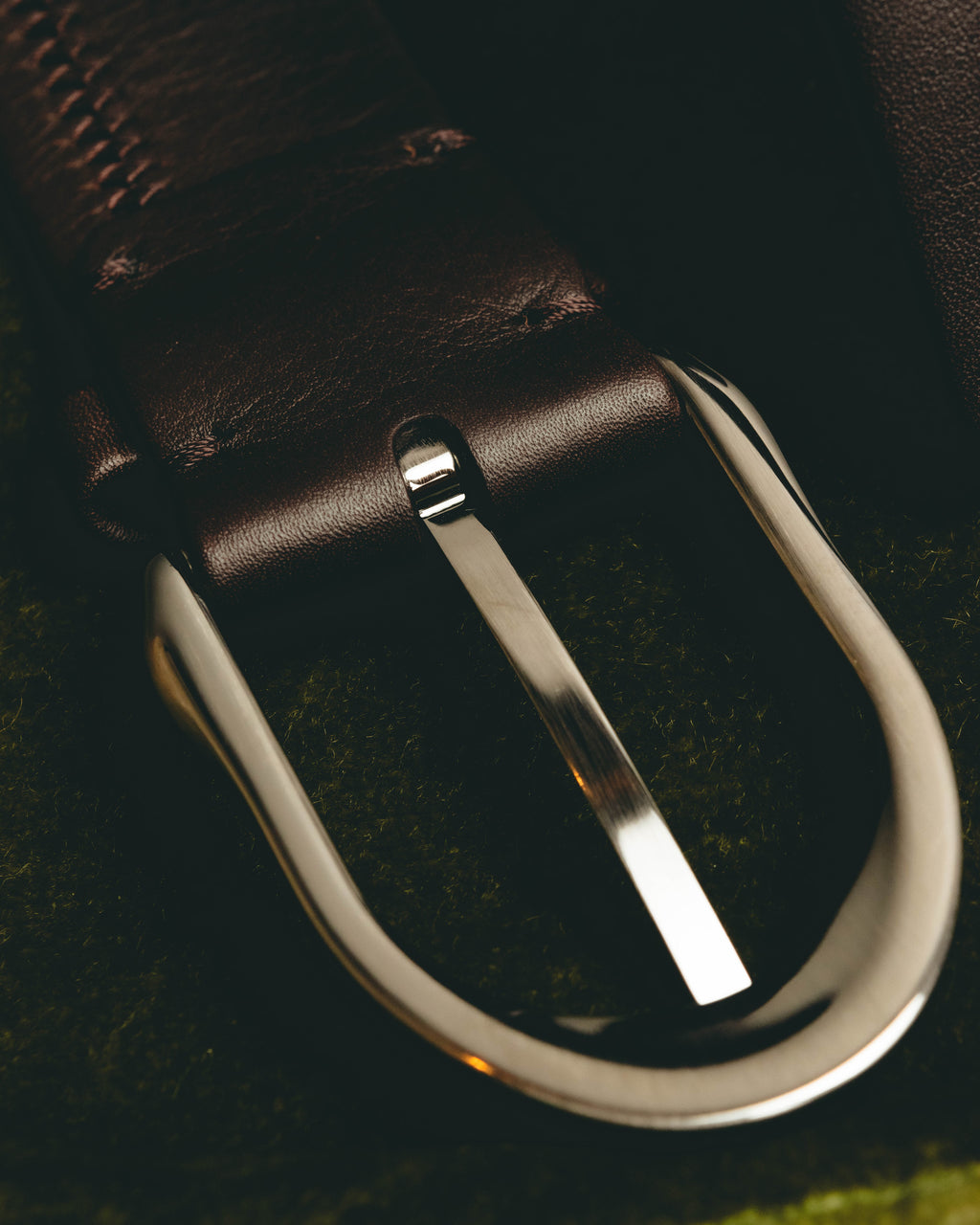 "Ermenegildo Zegna" Classic stitched leather belt
