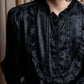 "Vintage frill detail pin tuck shiny shirt"