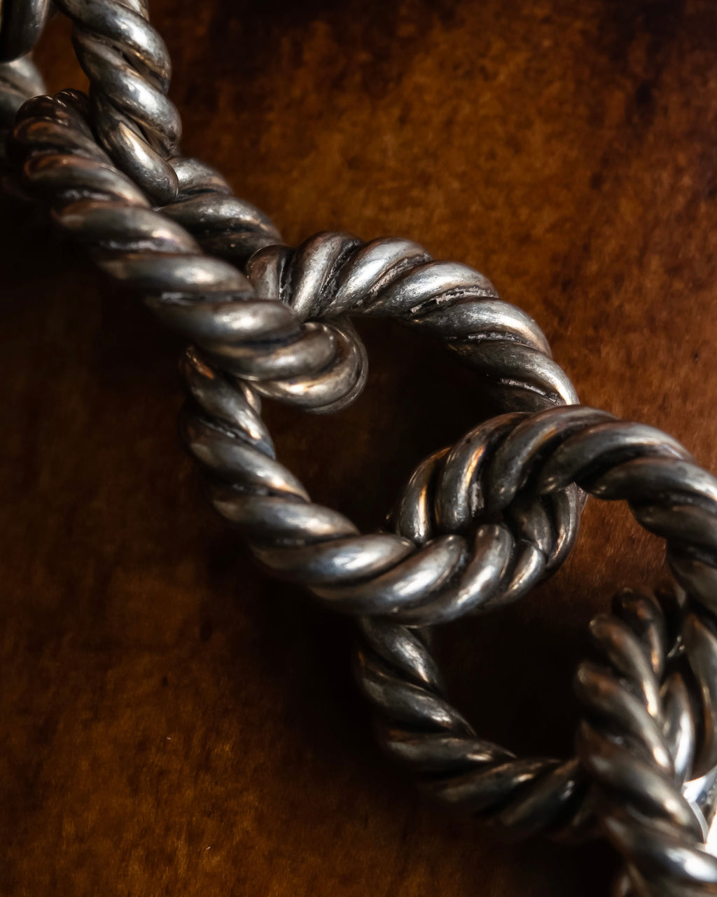 "CELINE" Rope twist design silver bracelet