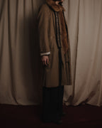 "PRADA" 90’s-00’s embellished fur-collar stretch tech coat