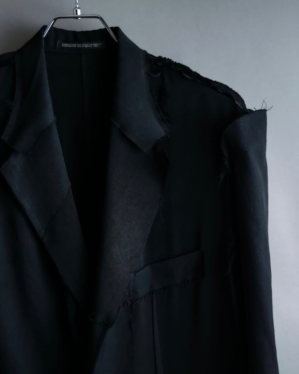 "B Yohji Yamamoto" Inside-out design super long shirt coat