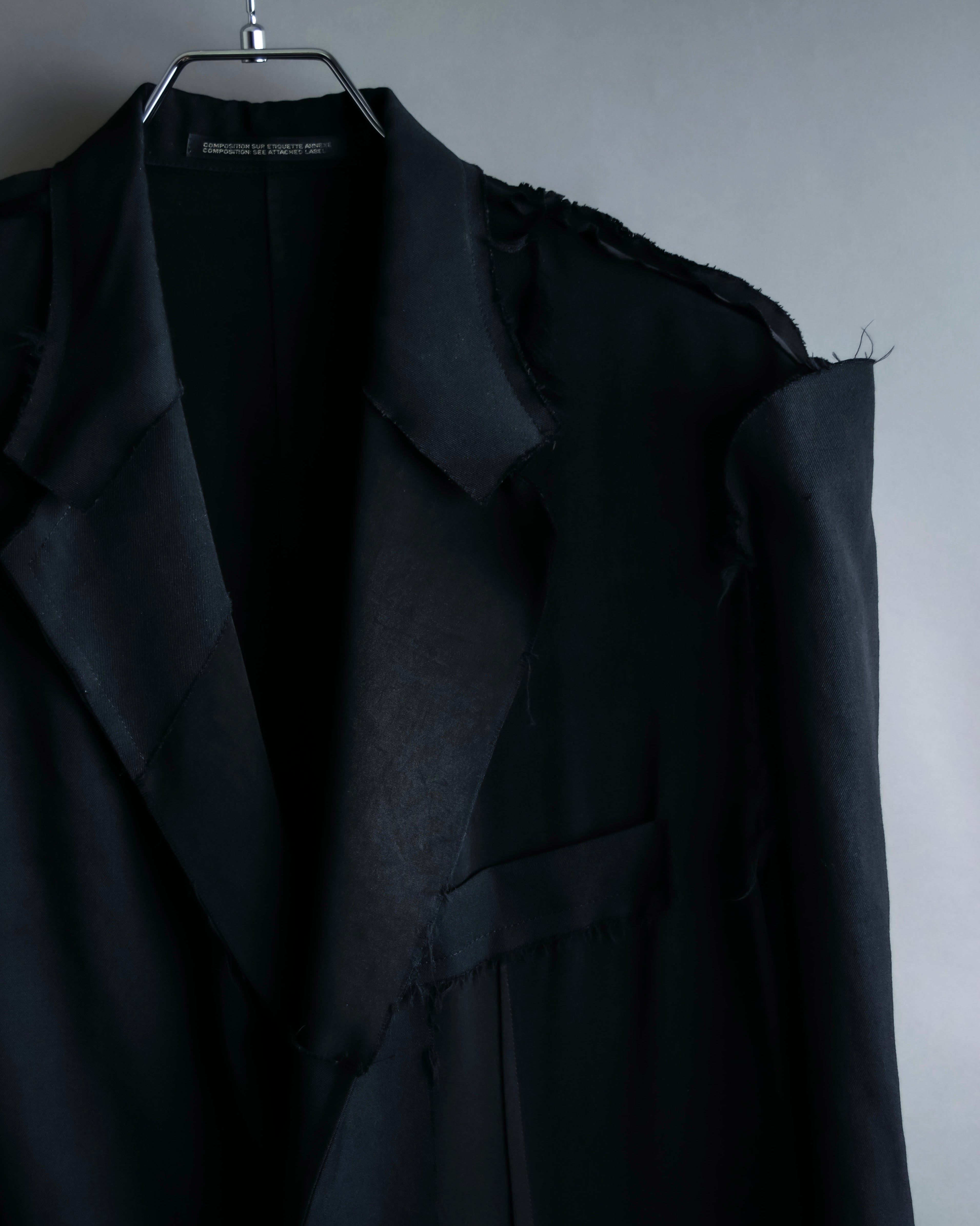"B Yohji Yamamoto" Inside-out design super long shirt coat