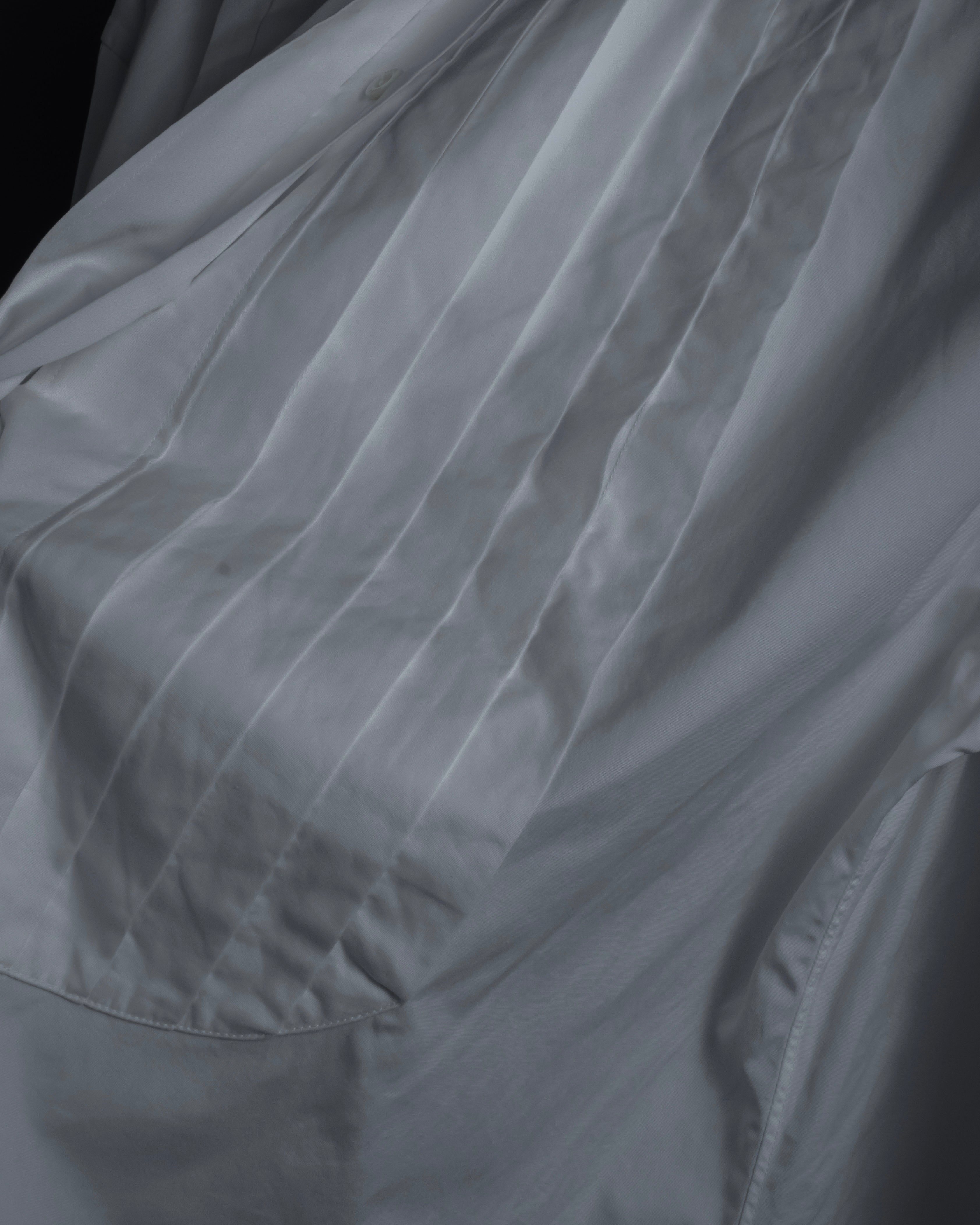 "CHANEL" 96's Spring collection tuck pleats shirt