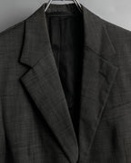 "PRADA" Sharkskin wool minimal tailoring set up