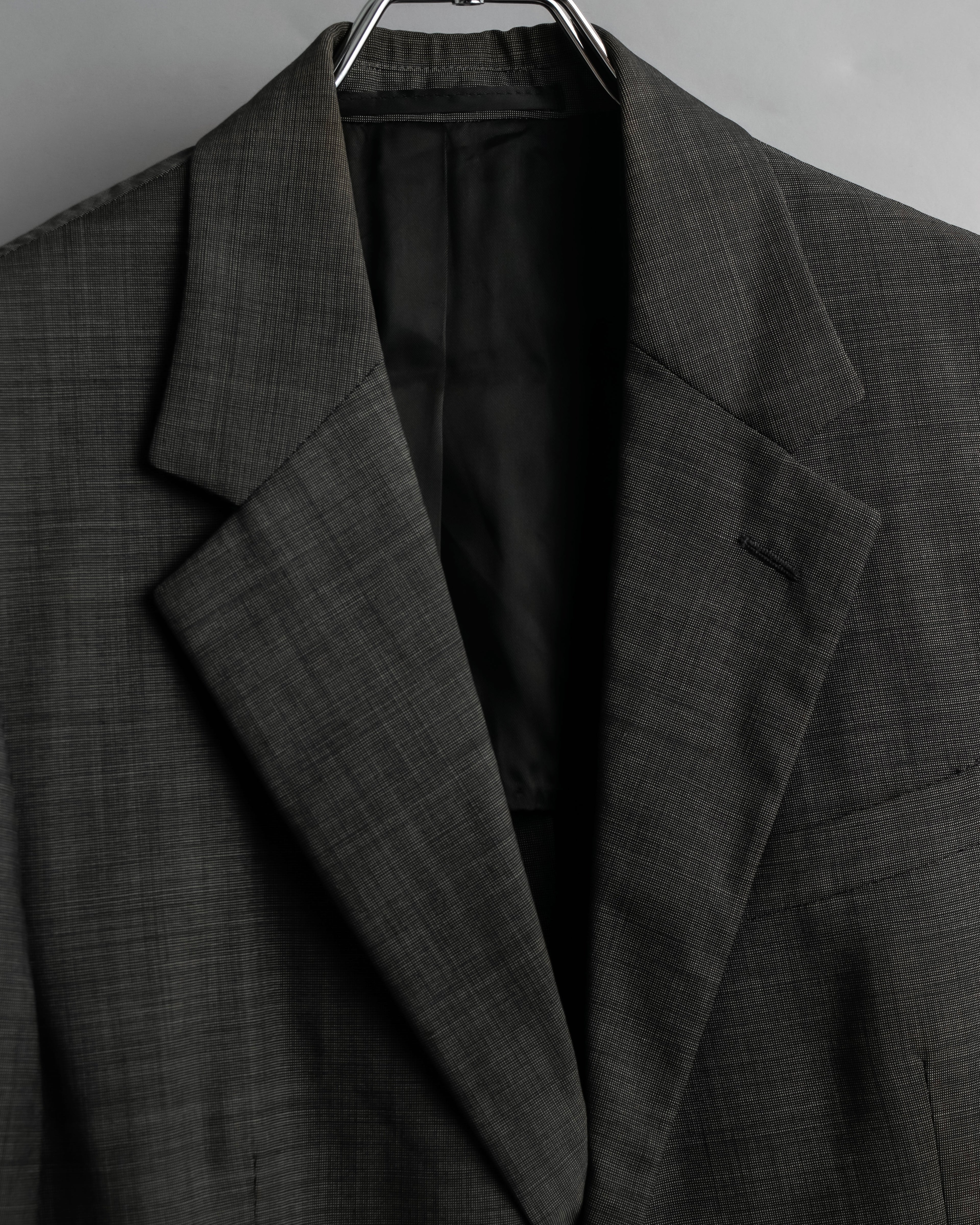 "PRADA" Sharkskin wool minimal tailoring set up