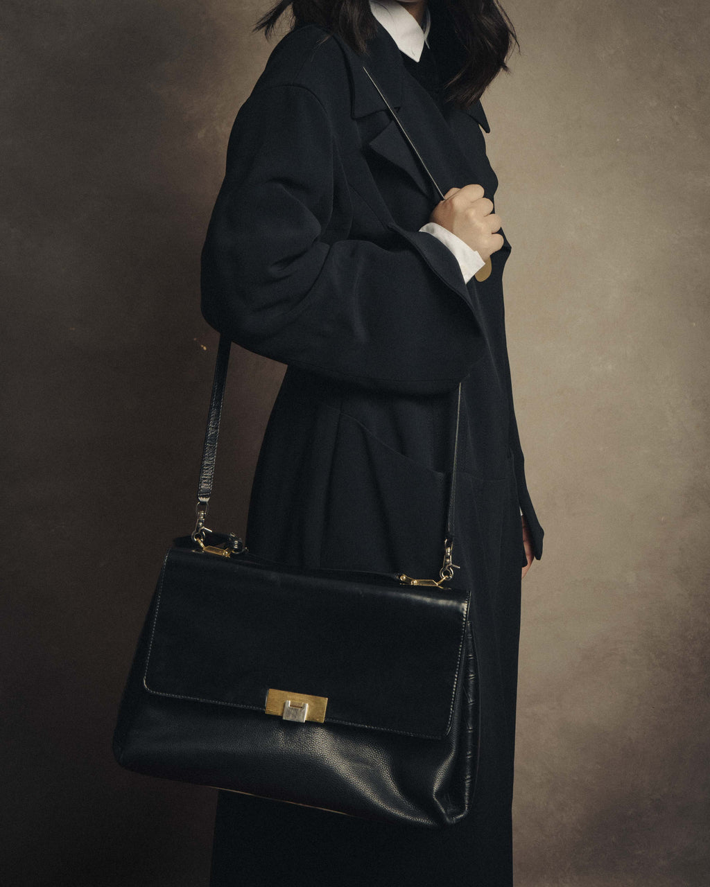 -SPECIAL- “BALENCIAGA” 2013-17 Le dix mixed leather shoulder bag