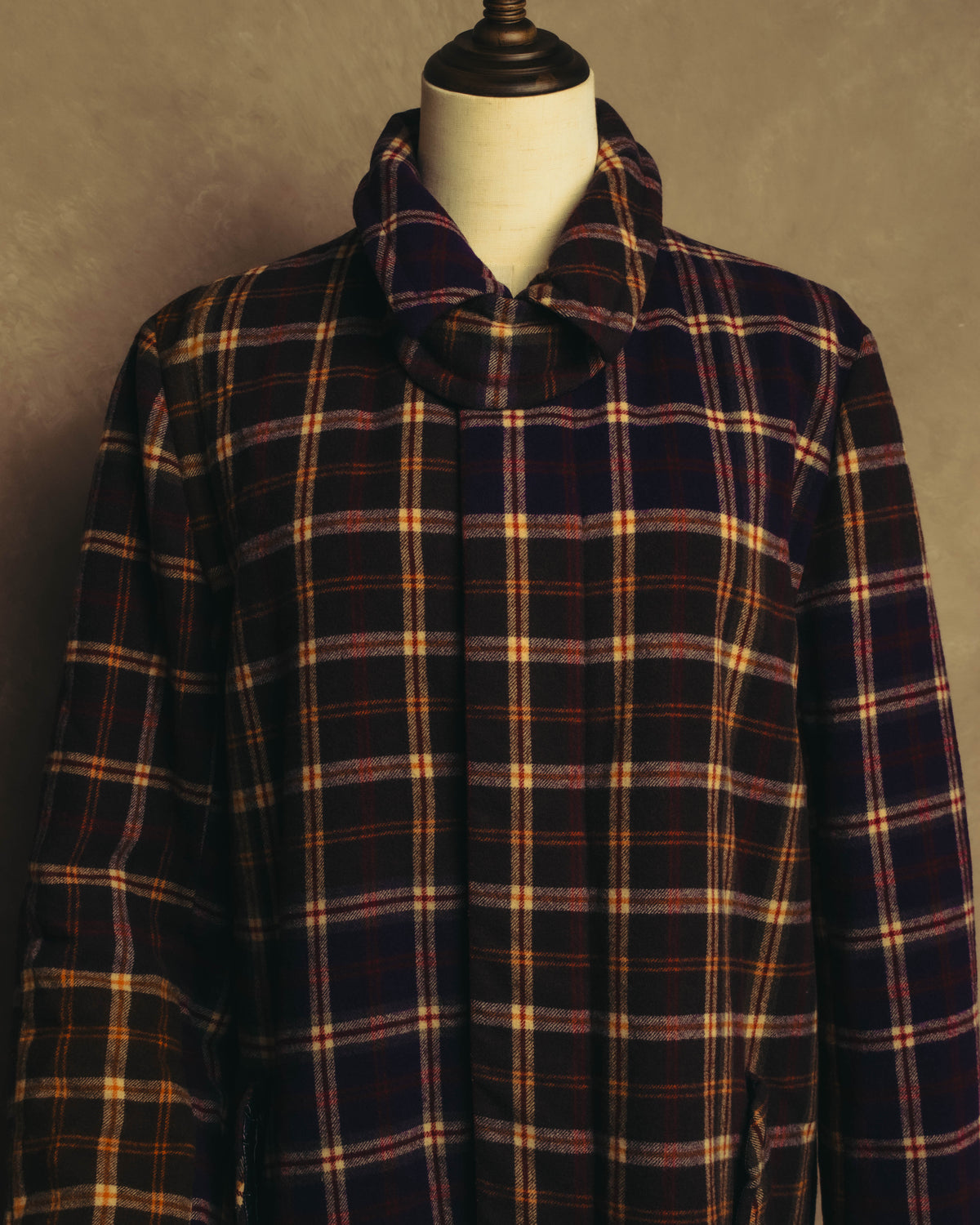 “sacai” 2010's Tartan wool cashmere padded hybrid coat