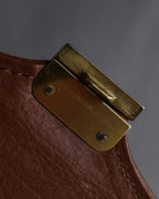 "BALENCIAGA" Water repellent flap square leather bag