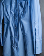 "ALEXANDER WANG" Three-dimensional cut design light blue shirt