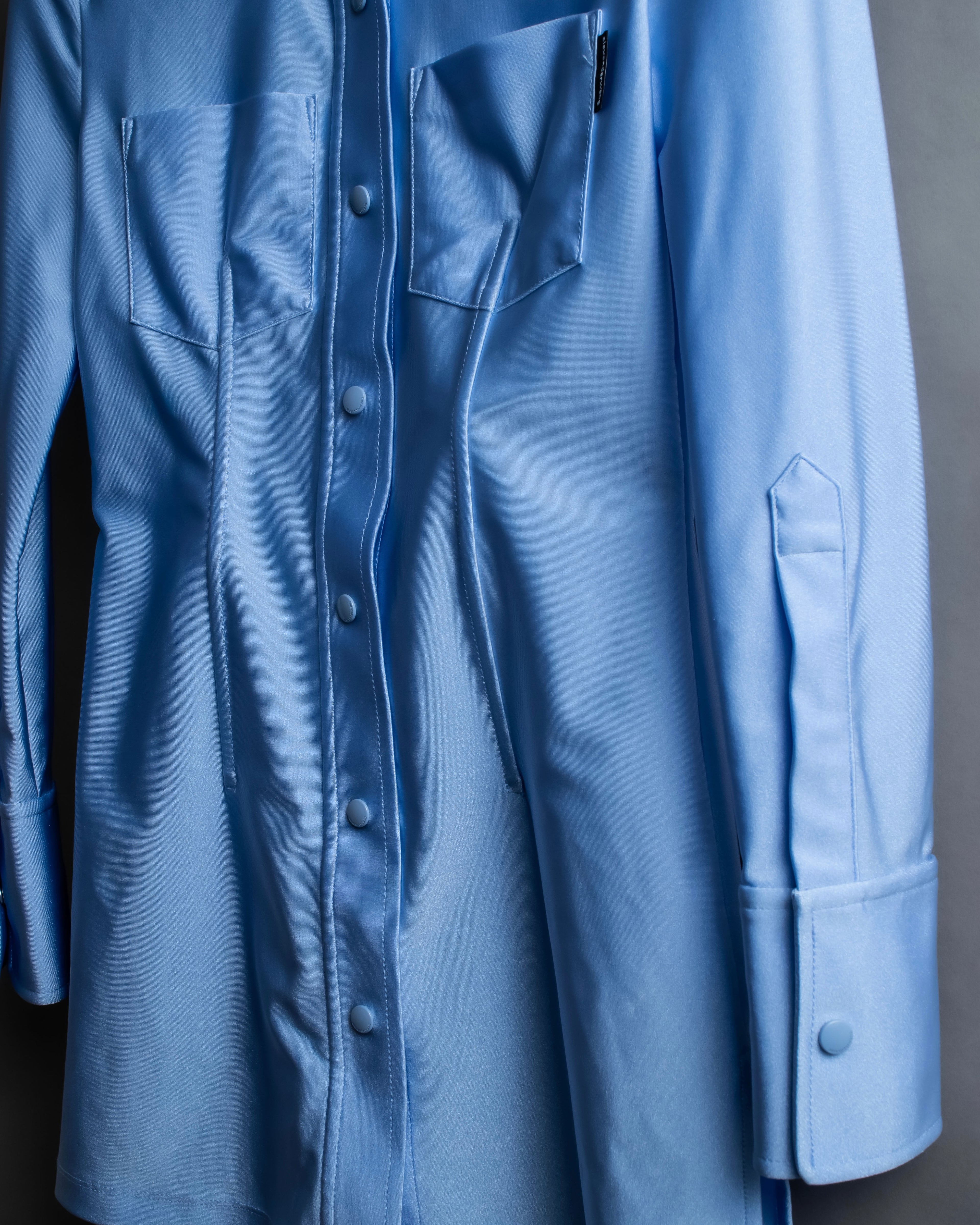 "ALEXANDER WANG" Three-dimensional cut design light blue shirt