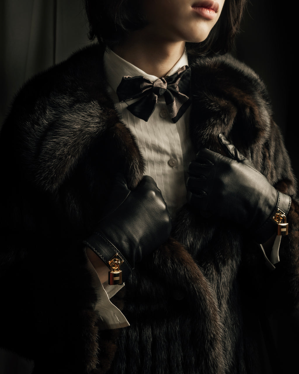 -SPECIAL- "Christian Dior Boutique Paris" 70's-80's Panel work design 100% mink fur coat