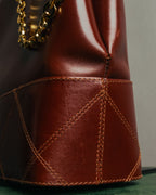 “Salvatore Ferragamo” 80’s-90’s Quilted leather chain shoulder bag