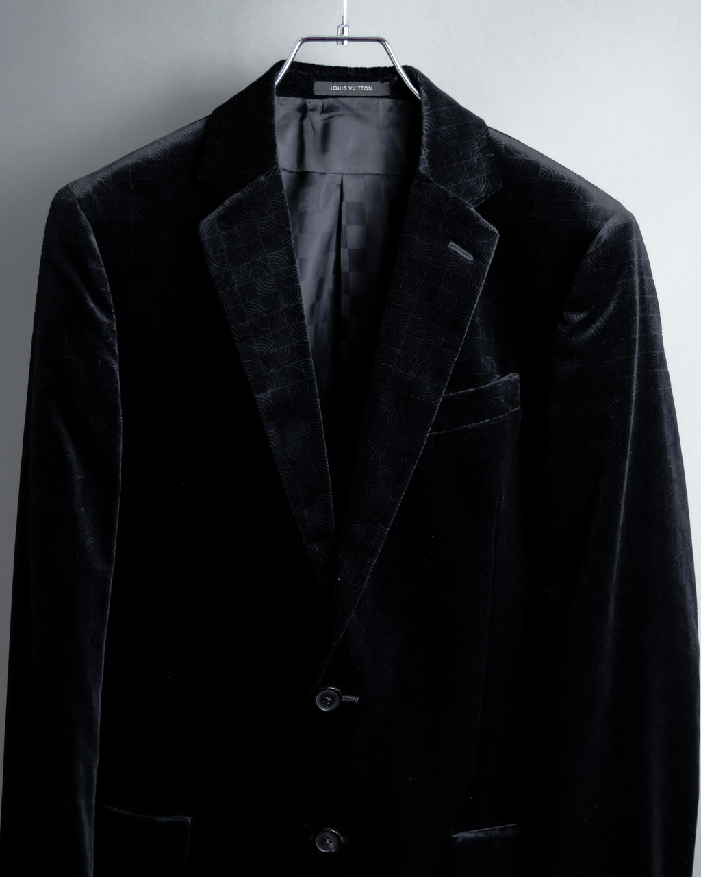 "LOUIS VUITTON" Geometric pattern velvet tailored jacket