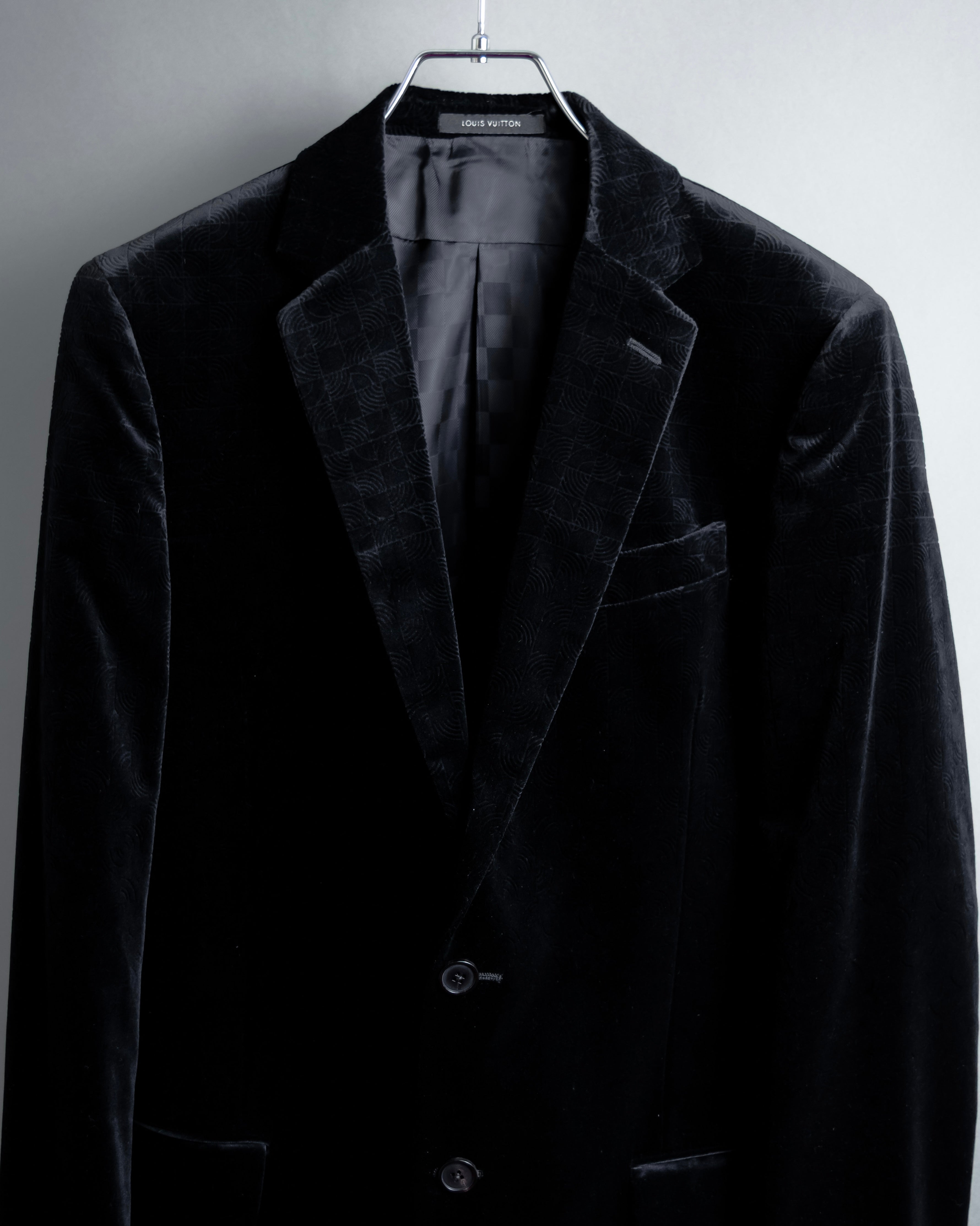 "LOUIS VUITTON" Geometric pattern velvet tailored jacket