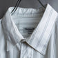 "Christian Dior" Double stripe pattern oversized shirt